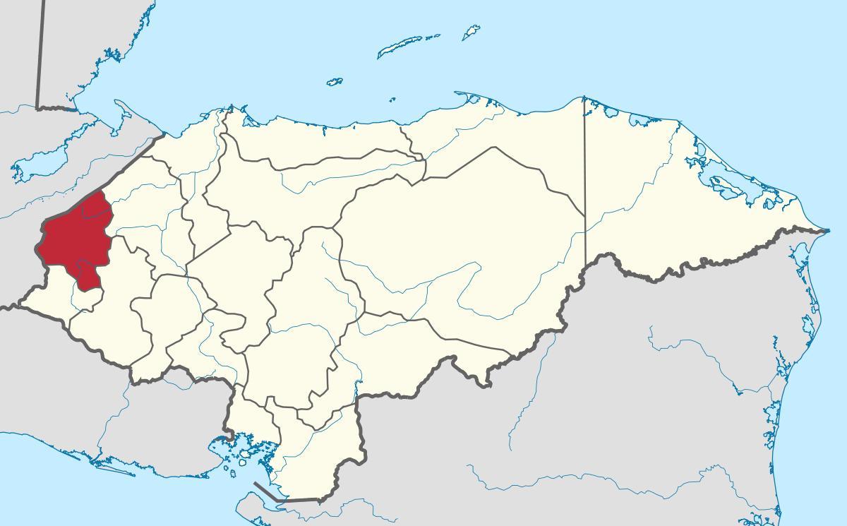 mapa de copan Hondures
