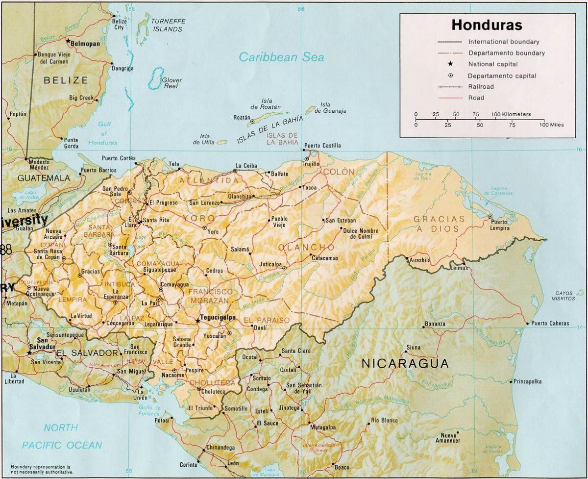 roatàn badia illes Hondures mapa