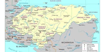 Aeroports a Hondures mapa