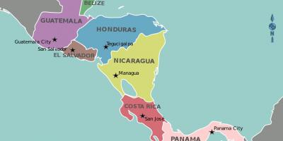 Mapa d'Hondures mapa d'amèrica central