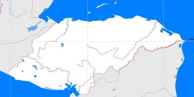 Hondures en blanc mapa