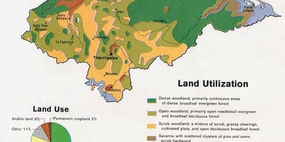 Mapa d'Hondures muntanyes