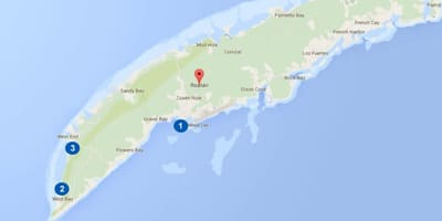 Mapa d'Hondures i roatán